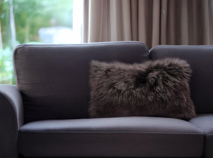 Longwool Sheepskin Lumbar Cushion - AmericanHomeFurniture