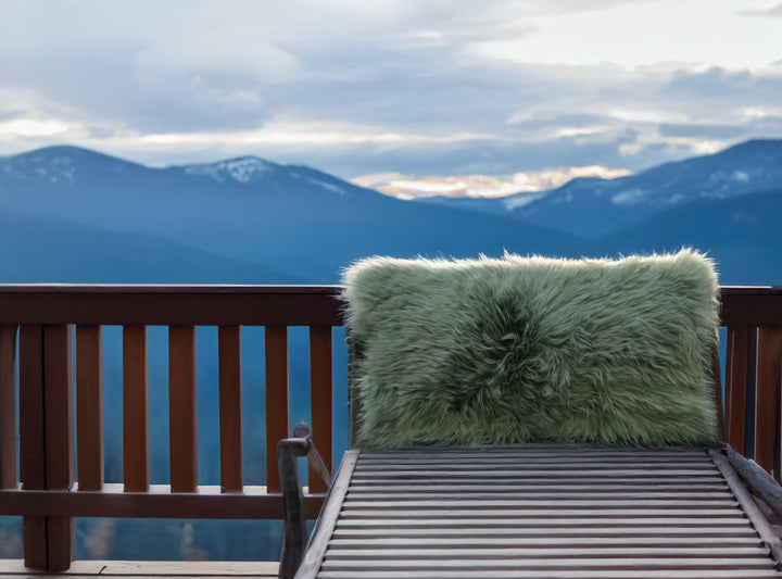 Longwool Sheepskin Lumbar Cushion - AmericanHomeFurniture