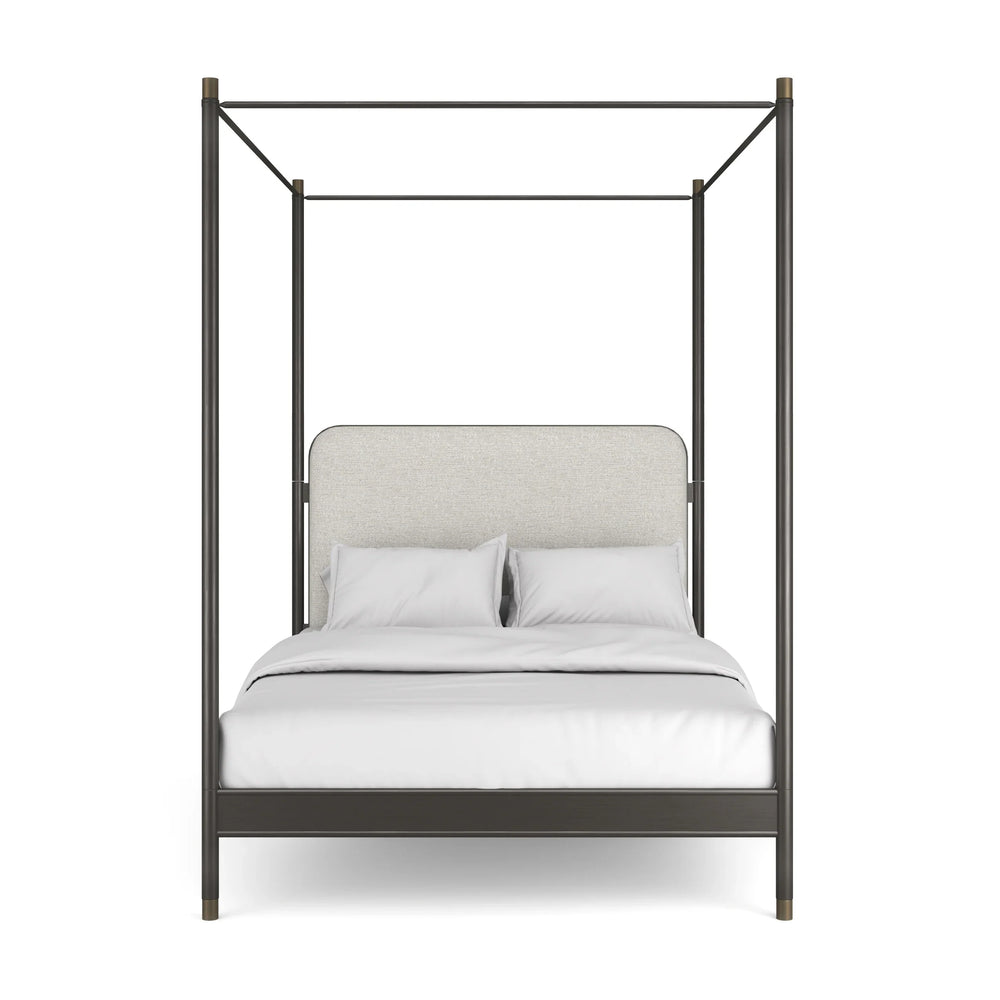 Campaign Queen Bed With Canopy - AmericanHomeFurniture
