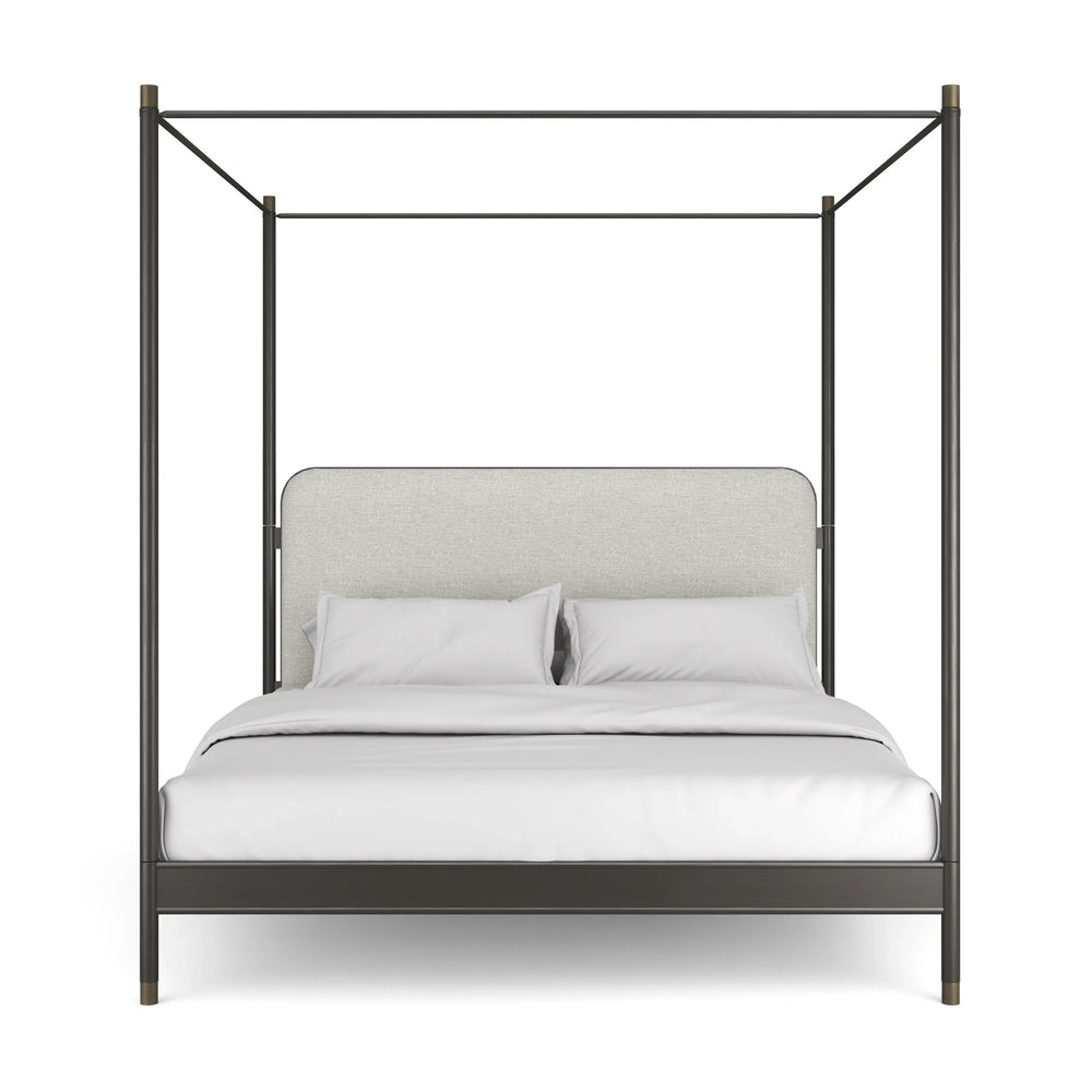Campaign King Bed With Canopy - AmericanHomeFurniture