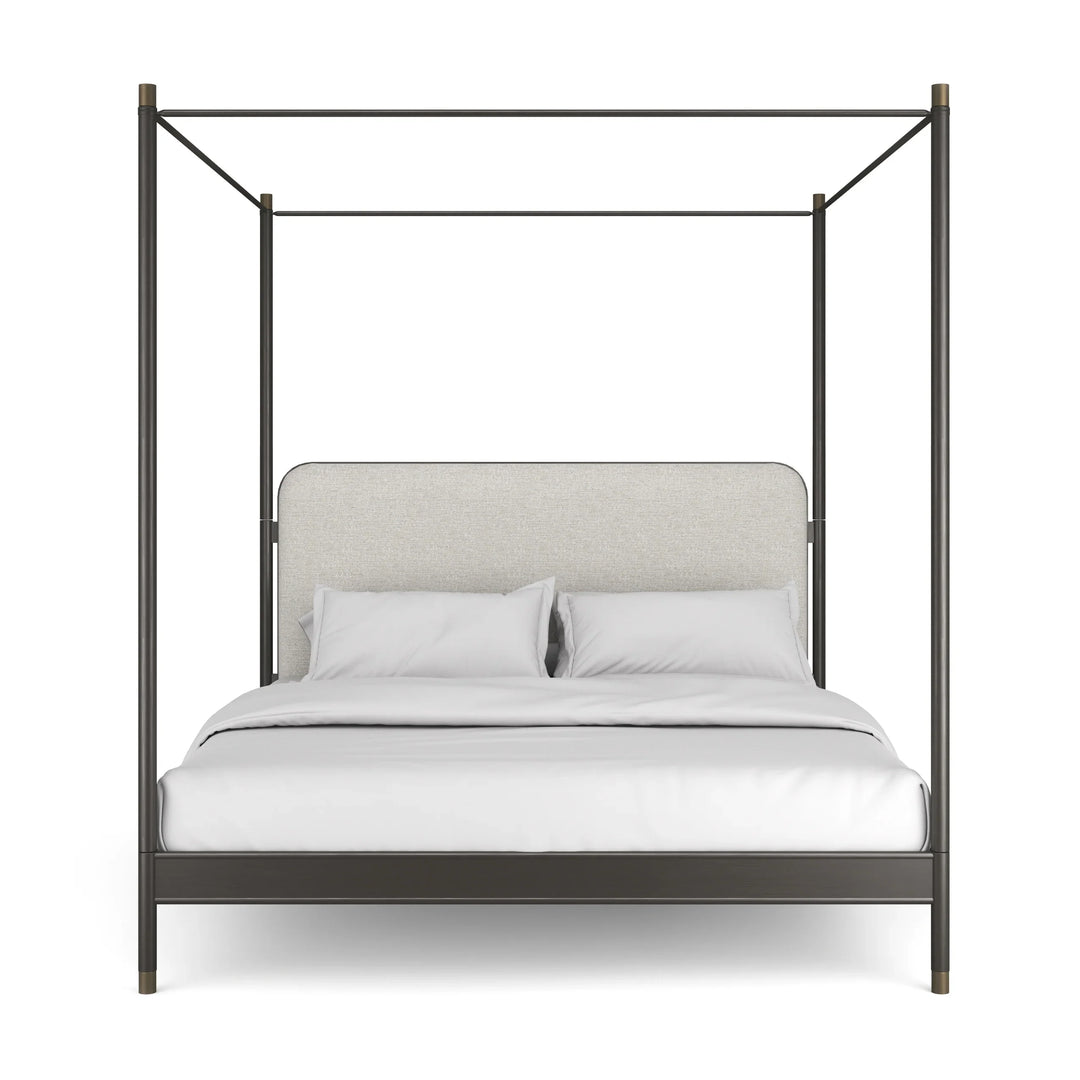 Campaign King Bed With Canopy - AmericanHomeFurniture