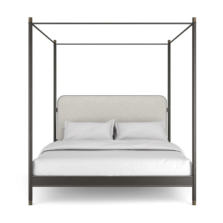 Campaign King Bed With Canopy - AmericanHomeFurniture