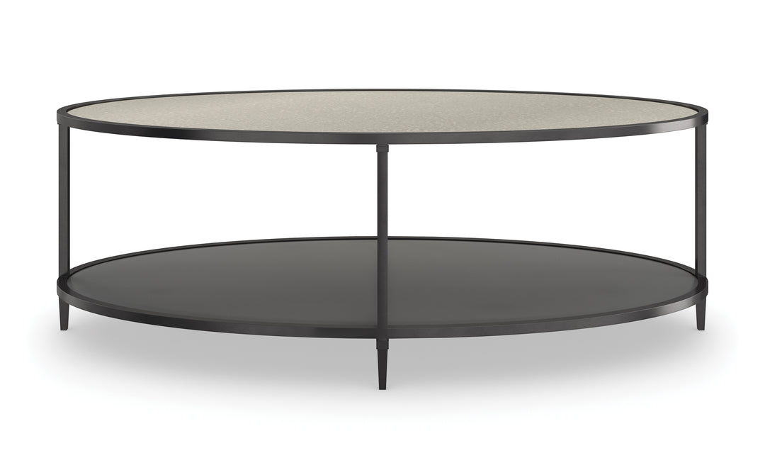 American Home Furniture | Caracole - Classic Smoulder Oval Cocktail Table