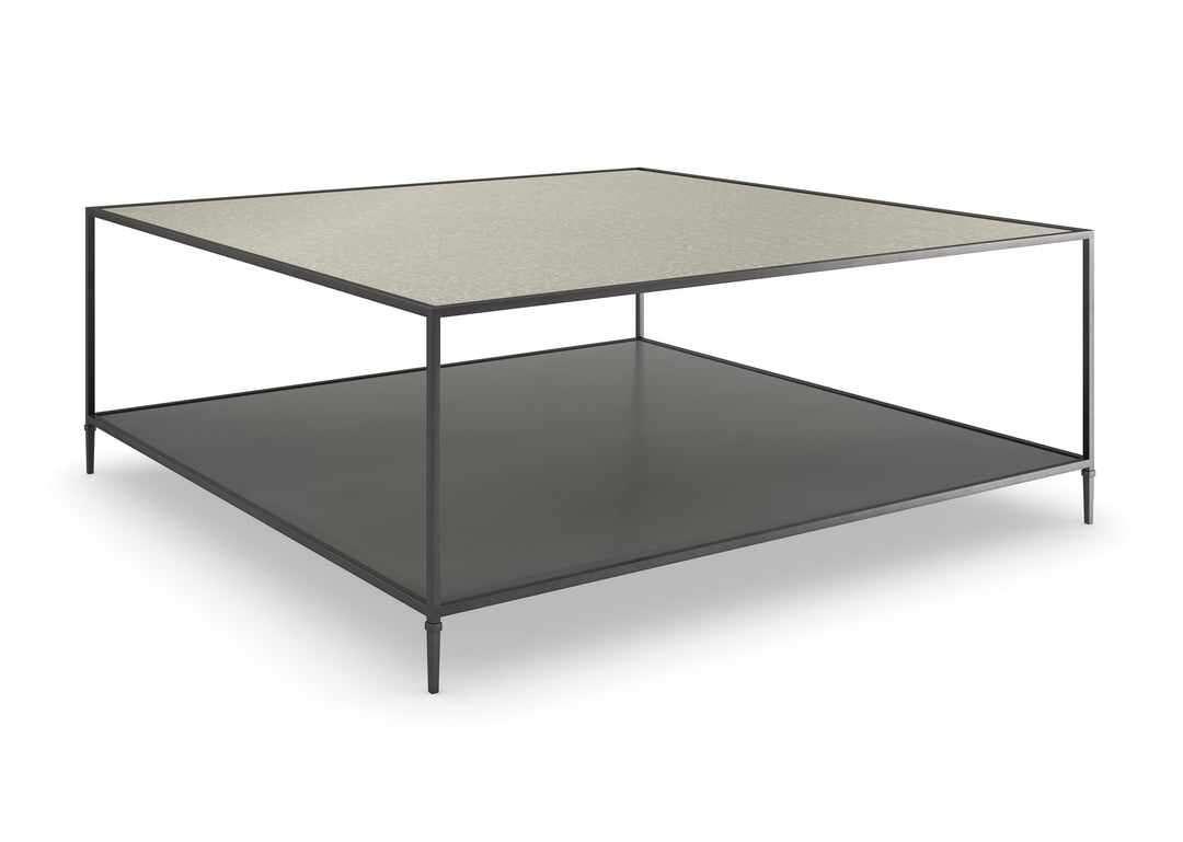 American Home Furniture | Caracole - Classic Smoulder Square Cocktail Table