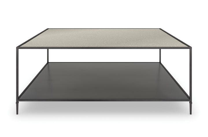 American Home Furniture | Caracole - Classic Smoulder Square Cocktail Table
