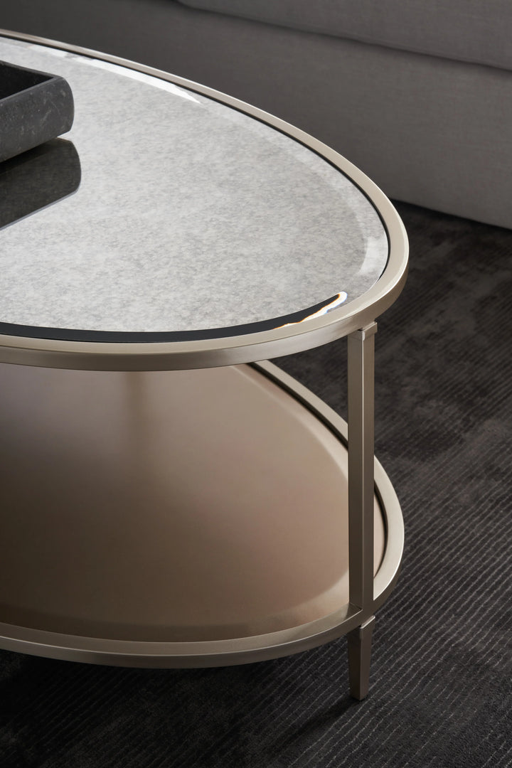 Shimmer Oval Cocktail Table - AmericanHomeFurniture