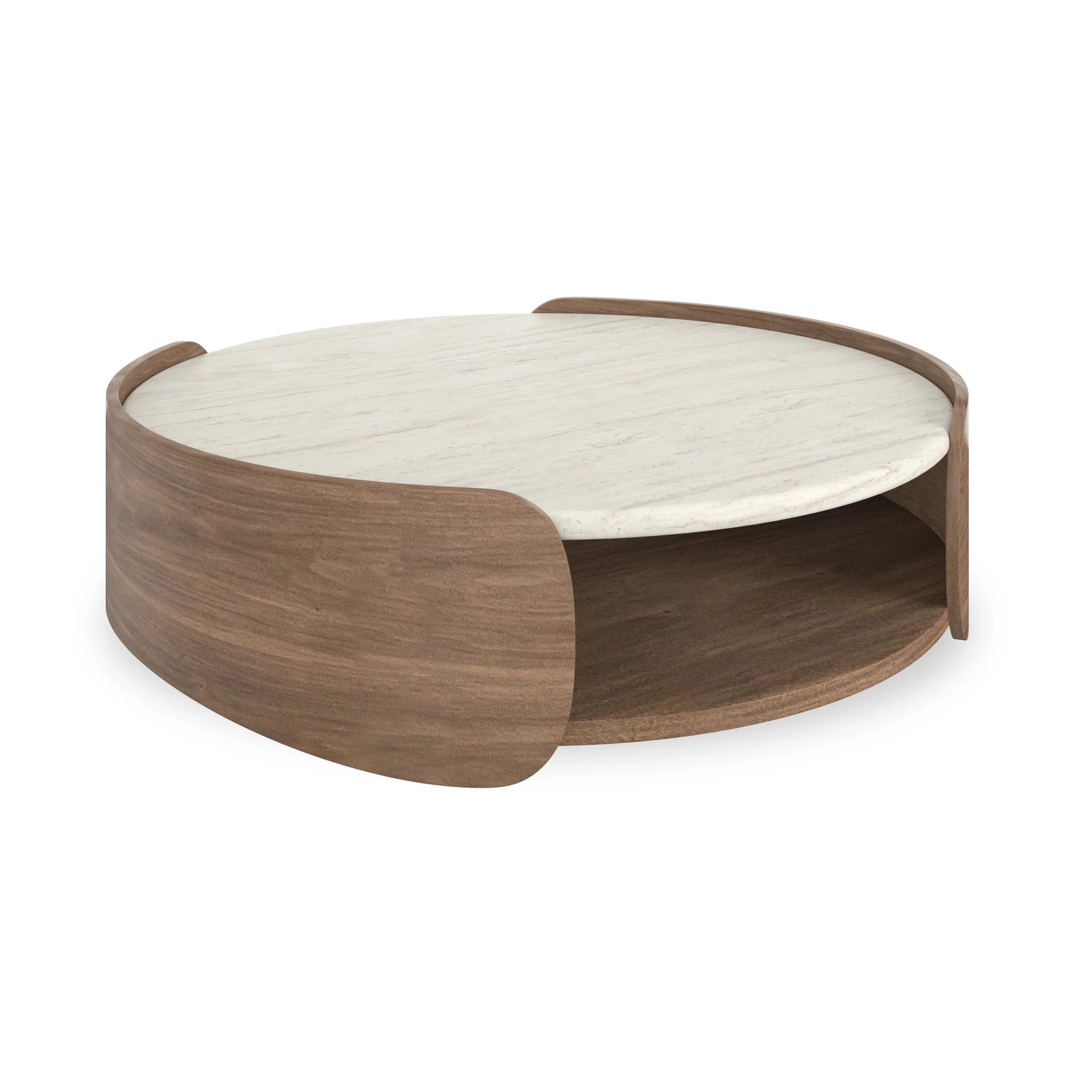 Caracole - Fleur Open Cocktail Table W/Wood Shelf - CLA-425V-4027 | American Home Furniture