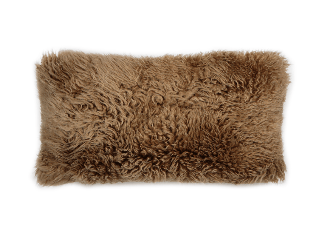 Longwool Curly Sheepskin Lumbar Cushion - AmericanHomeFurniture