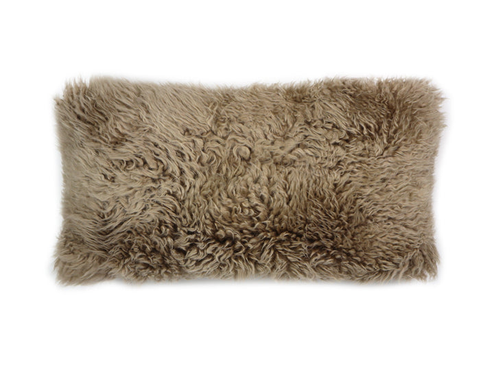 Longwool Curly Sheepskin Lumbar Cushion - AmericanHomeFurniture