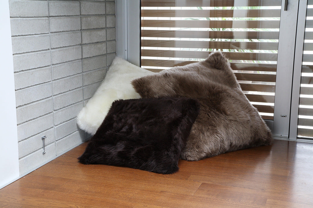 Longwool Sheepskin Square Cushion - AmericanHomeFurniture