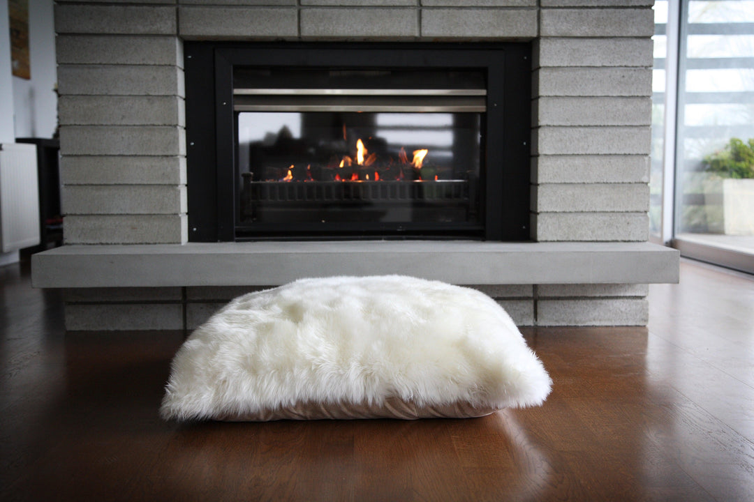 Longwool Sheepskin Square Cushion - AmericanHomeFurniture