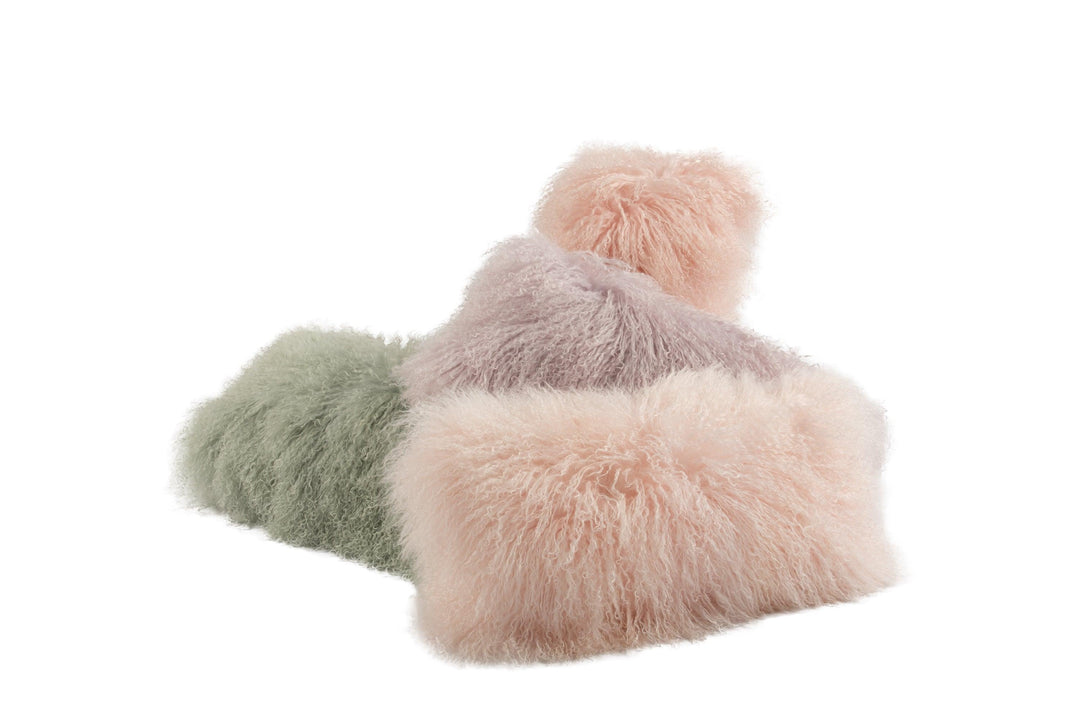 Longwool Tibetan Lamb Lumbar Cushion - AmericanHomeFurniture