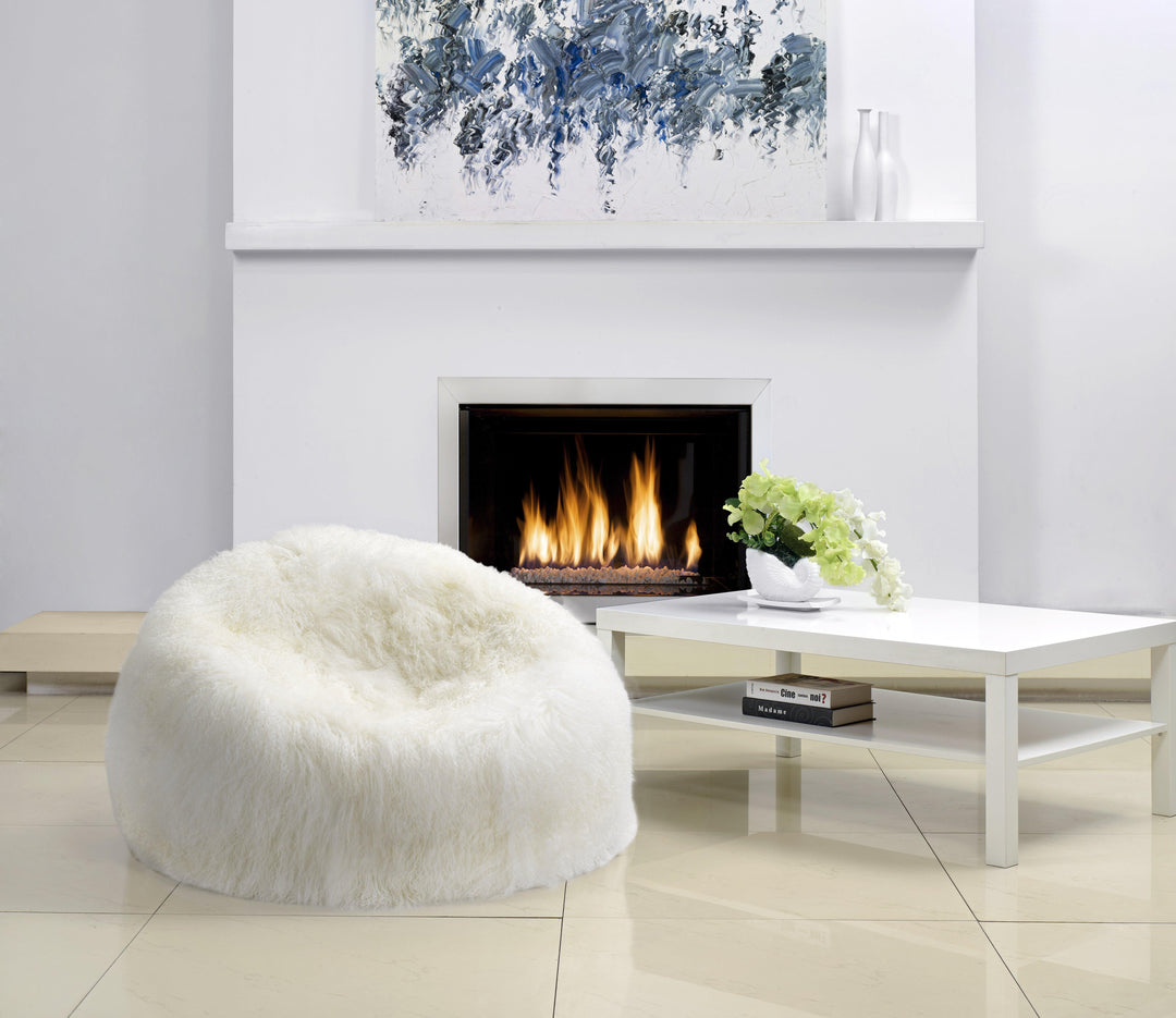 Cushion Longwool Tibetan Lamb Bean Bag - AmericanHomeFurniture
