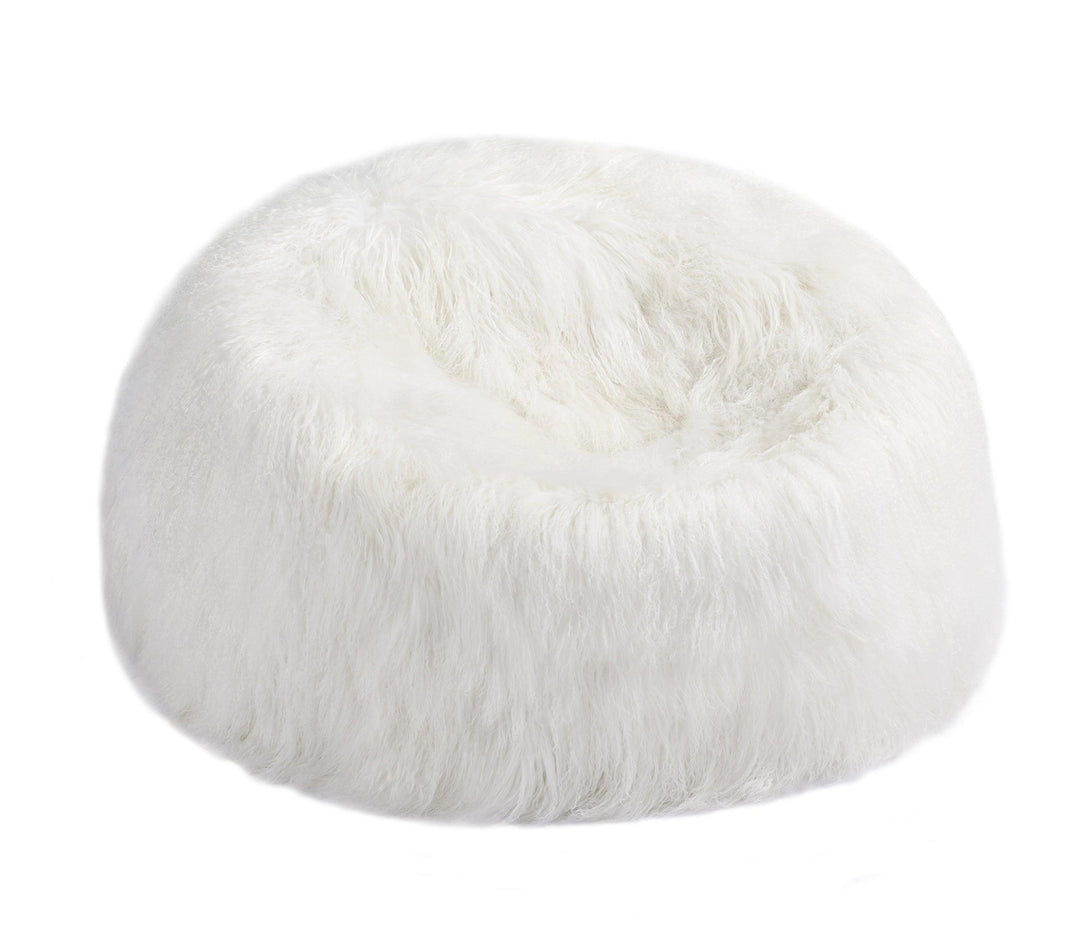 Cushion Longwool Tibetan Lamb Bean Bag - AmericanHomeFurniture