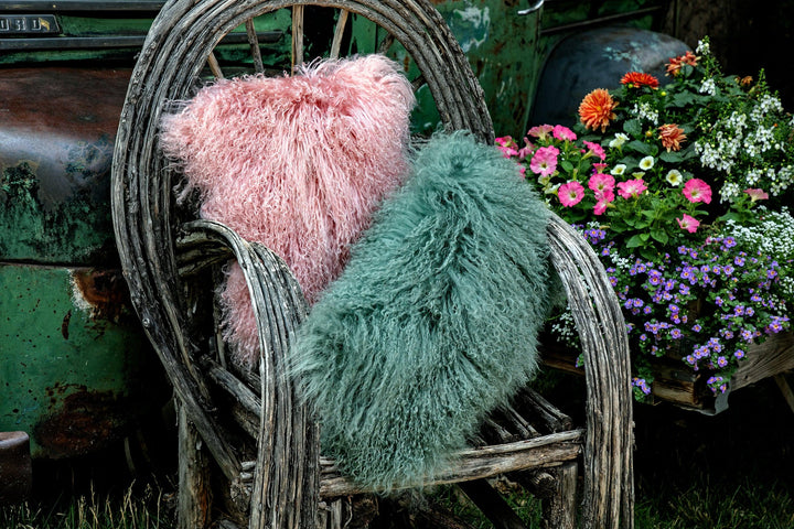 Longwool Tibetan Lamb Lumbar Cushion - AmericanHomeFurniture