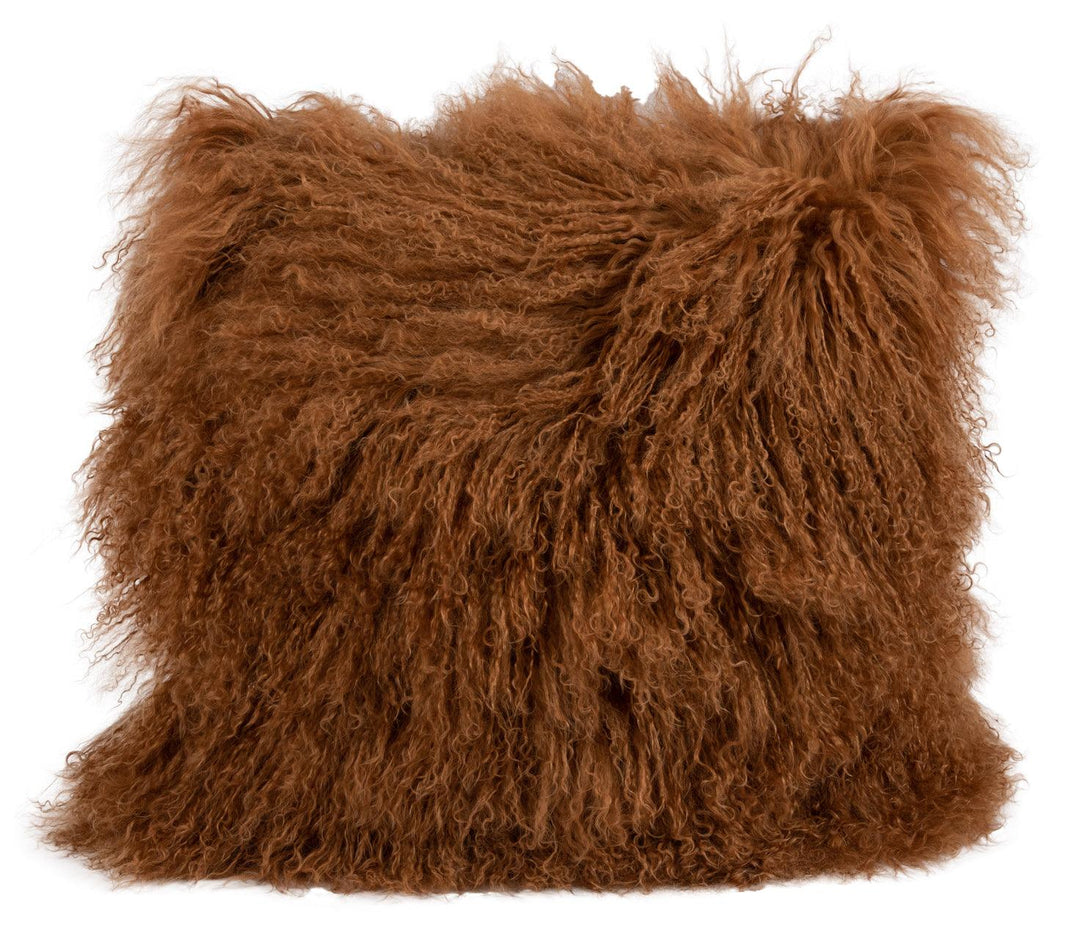 Longwool Tibetan Lamb Square Cushion - AmericanHomeFurniture