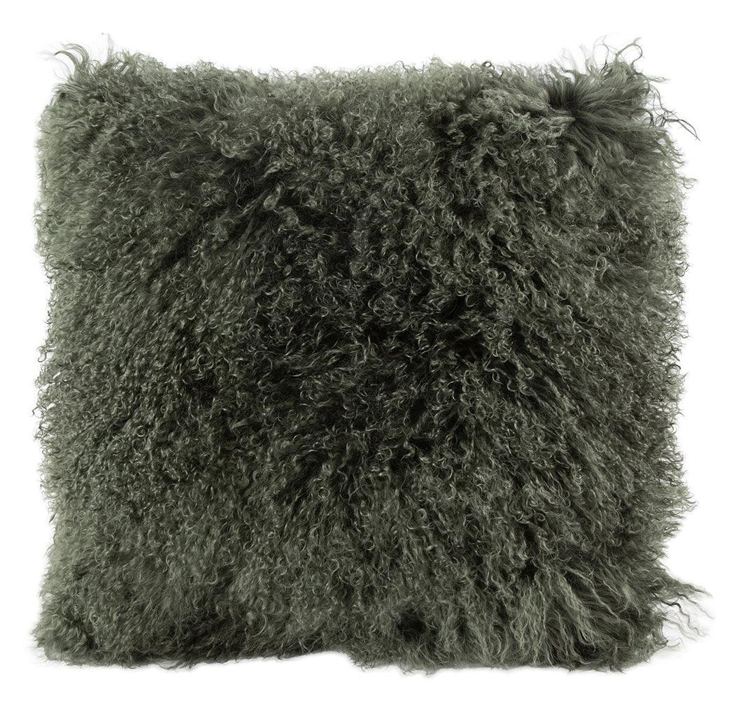 Longwool Tibetan Lamb Square Cushion - AmericanHomeFurniture