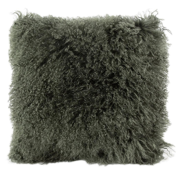Longwool Tibetan Lamb Square Cushion - AmericanHomeFurniture