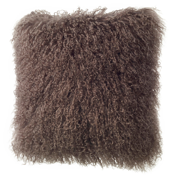 Longwool Tibetan Lamb Square Cushion - AmericanHomeFurniture