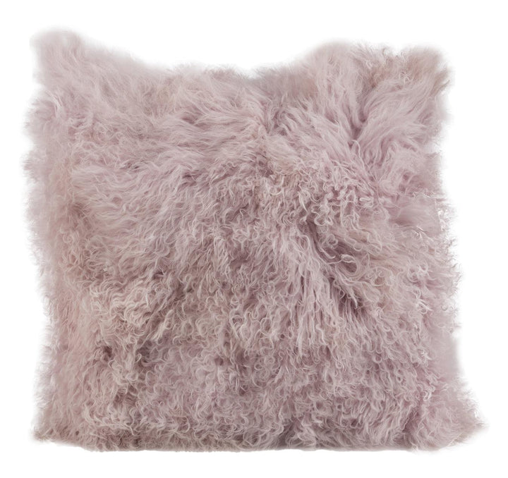 Longwool Tibetan Lamb Square Cushion - AmericanHomeFurniture