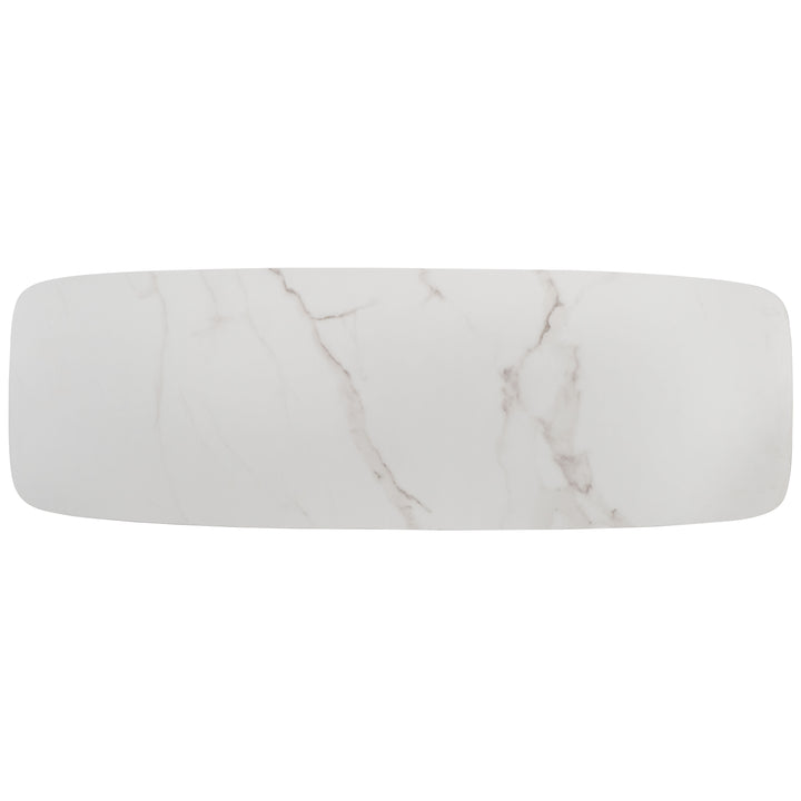 WHITE FAUX MARBLE / MATTE BLACK / BLACK