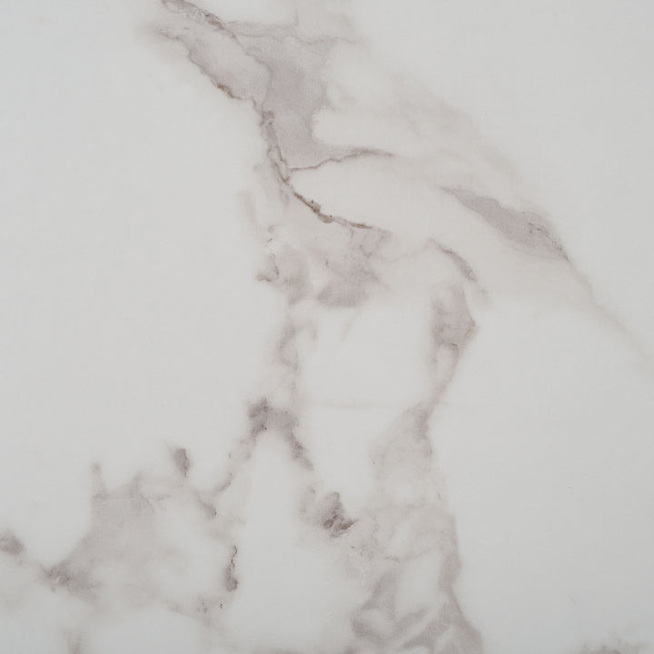 White Faux Paper Marble / Black