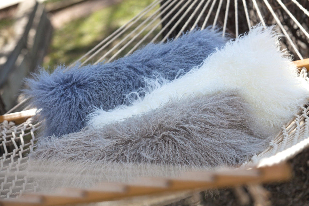 Longwool Tibetan Lamb Lumbar Cushion - AmericanHomeFurniture