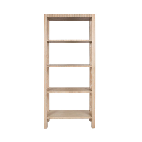 Fluted Etagere In Light Cerused Oak - CORBIN CO