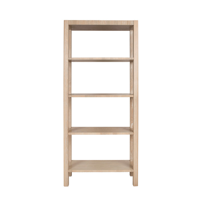 Fluted Etagere In Light Cerused Oak - CORBIN CO