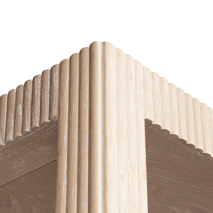 Fluted Etagere In Light Cerused Oak - CORBIN CO