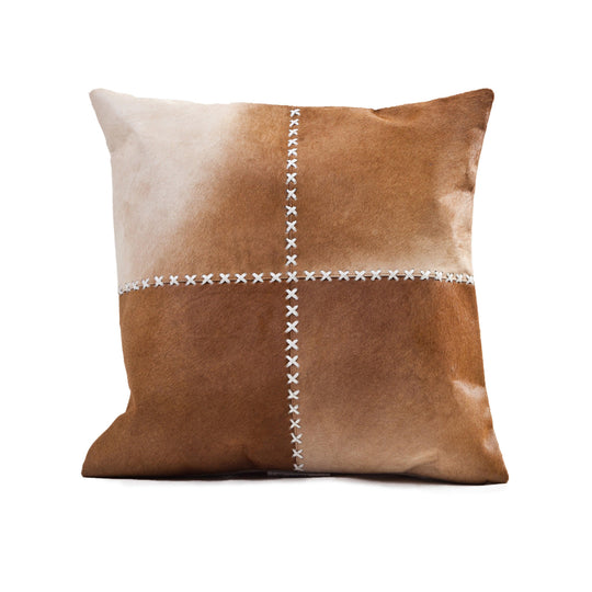 Fibre by Auskin - Cowhide Laser Cut Square Cushion - CP12366FTS5 | American Home Furniture