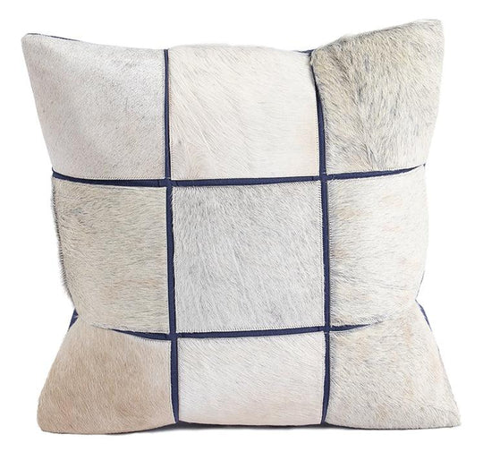 Fibre by Auskin - Cowhide Square Cushion - CP12629FBLS5-CHBL | American Home Furniture
