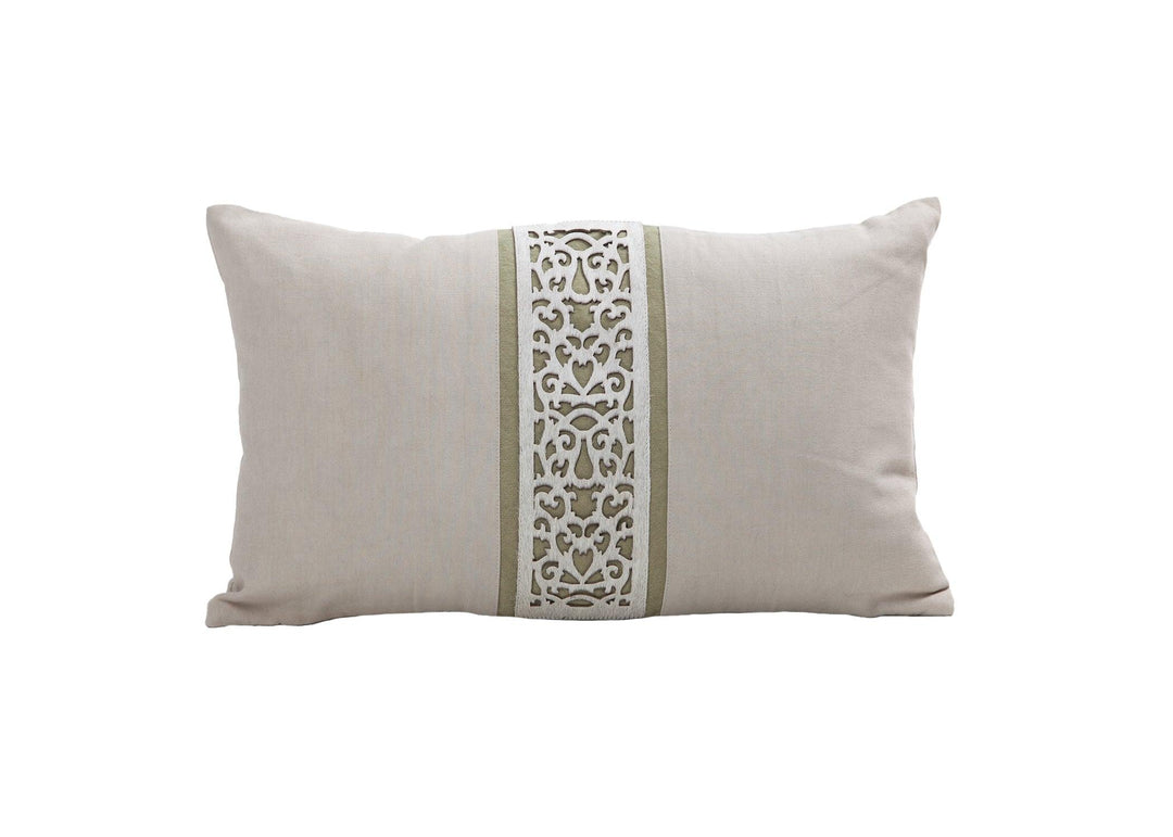 Cowhide Laser Cut Rectangle Cushion - AmericanHomeFurniture