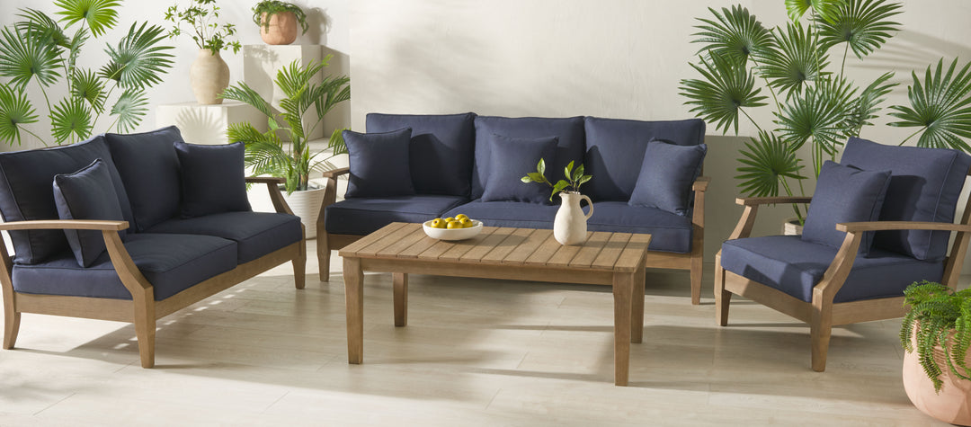American Home Furniture Safavieh Couture Martinique Teakwood Patio Coffee Table