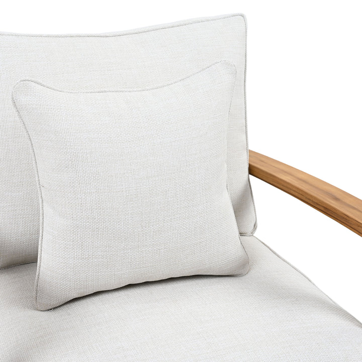 30.5"W x 35"D x 32.1"H / White/Natural Teak