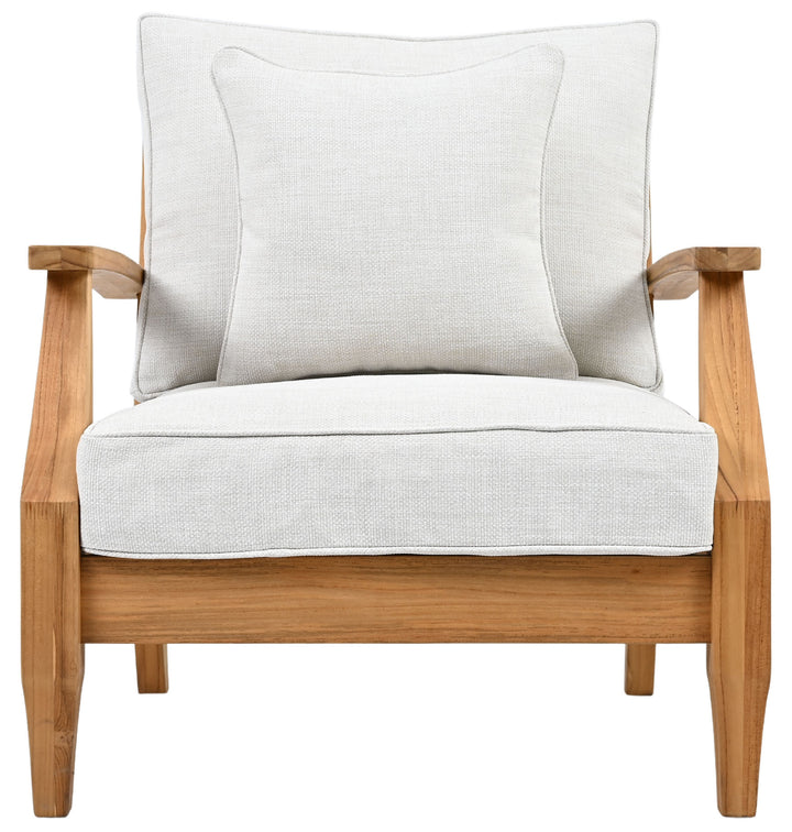 30.5"W x 35"D x 32.1"H / White/Natural Teak