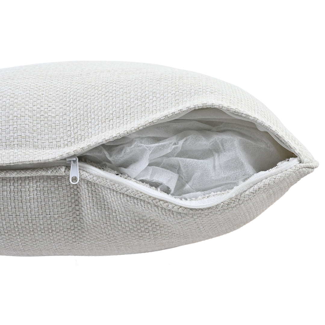 30.5"W x 35"D x 32.1"H / White/Natural Teak