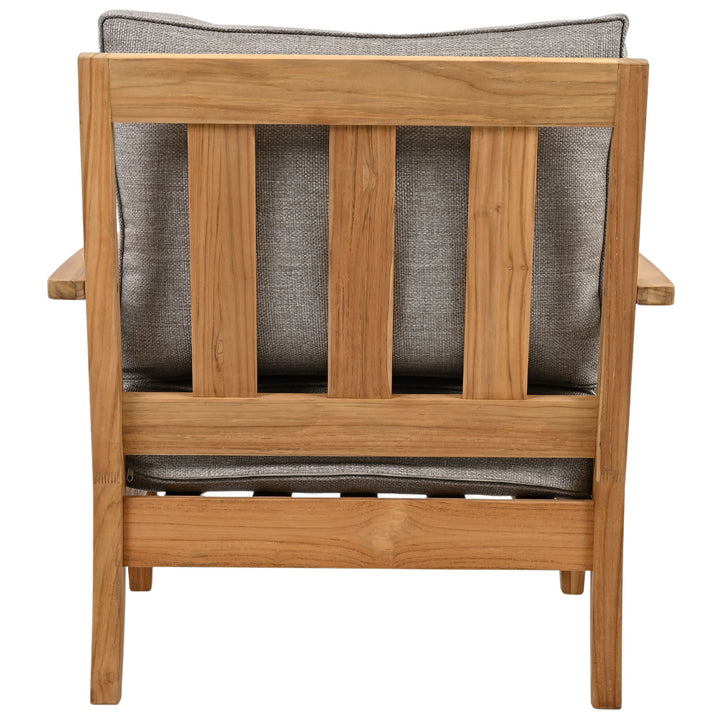 30.5"W x 35"D x 32.1"H / Natural Teak/Taupe