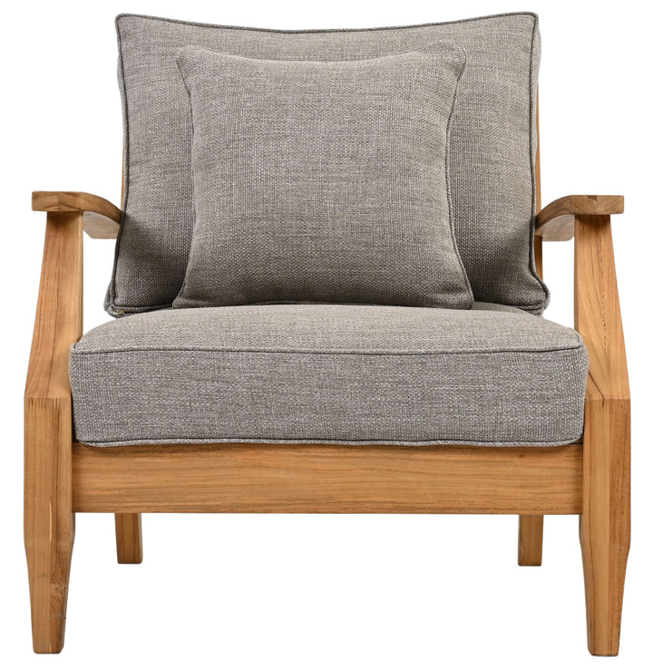 30.5"W x 35"D x 32.1"H / Natural Teak/Taupe