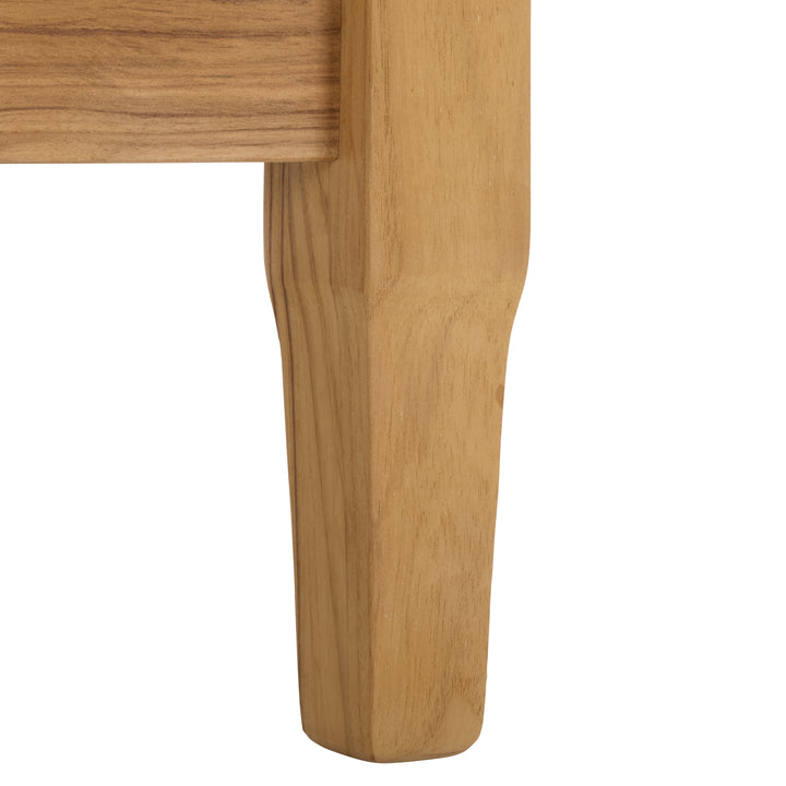 30.5"W x 35"D x 32.1"H / Natural Teak/Taupe