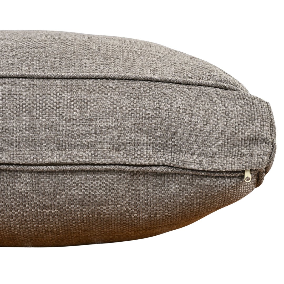 30.5"W x 35"D x 32.1"H / Natural Teak/Taupe