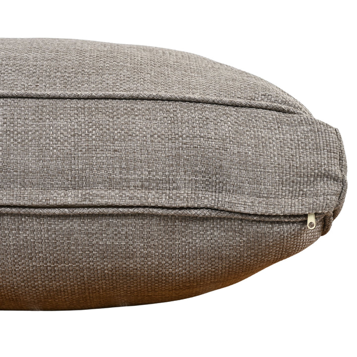 30.5"W x 35"D x 32.1"H / Natural Teak/Taupe