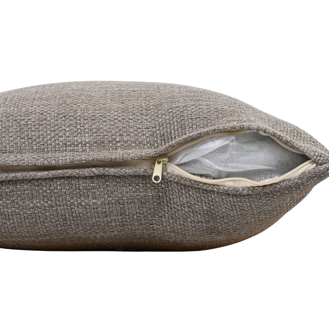 30.5"W x 35"D x 32.1"H / Natural Teak/Taupe