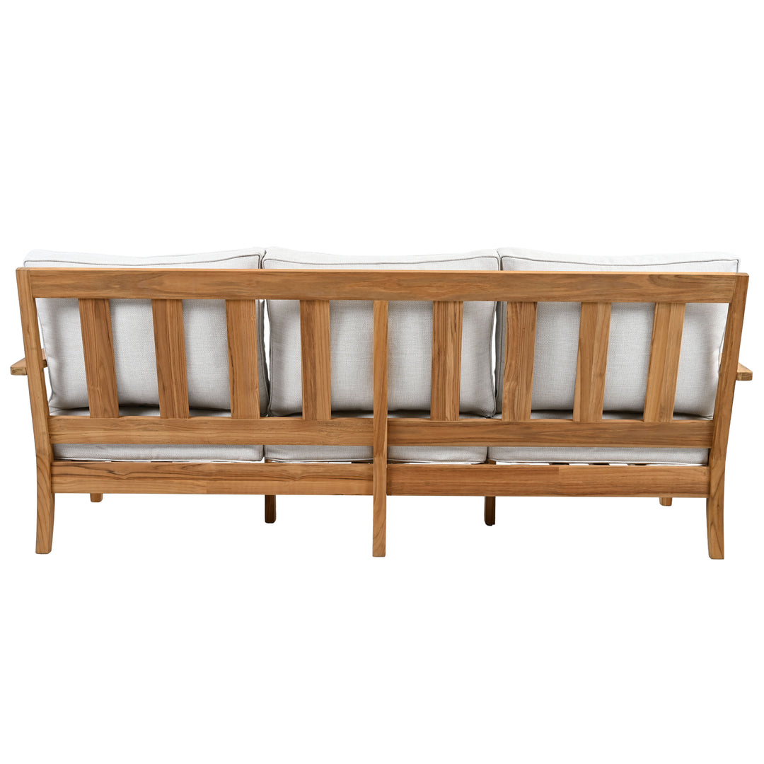 81.5"W x 35"D x 32.1"H / White/Natural Teak