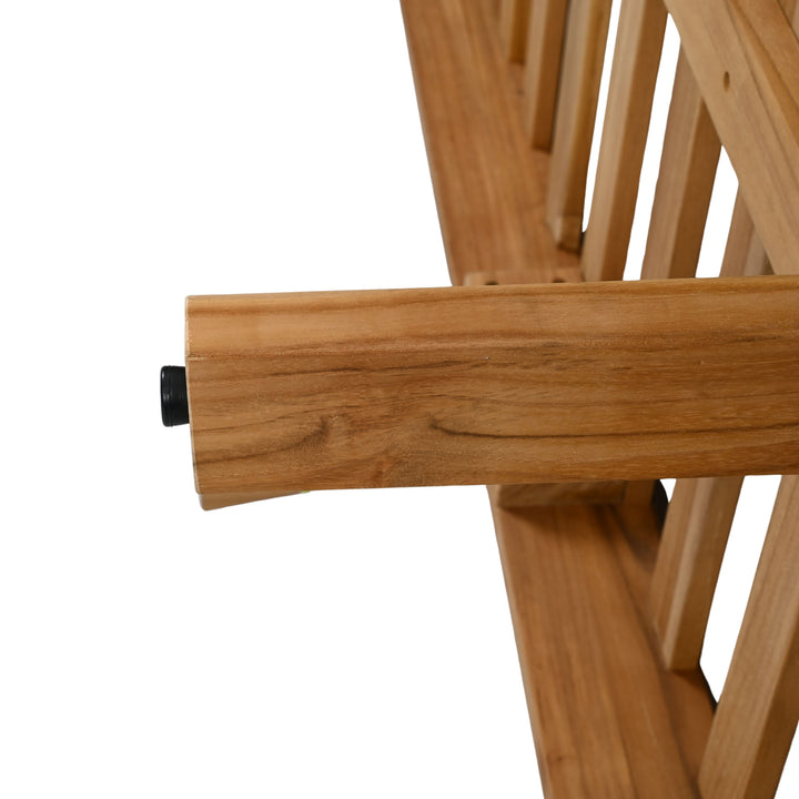 81.5"W x 35"D x 32.1"H / White/Natural Teak