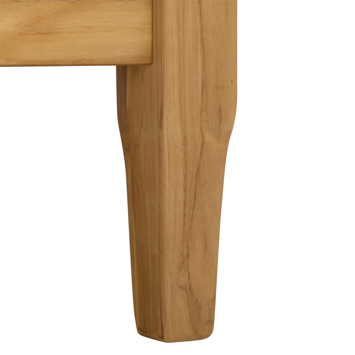 81.5"W x 35"D x 32.1"H / White/Natural Teak