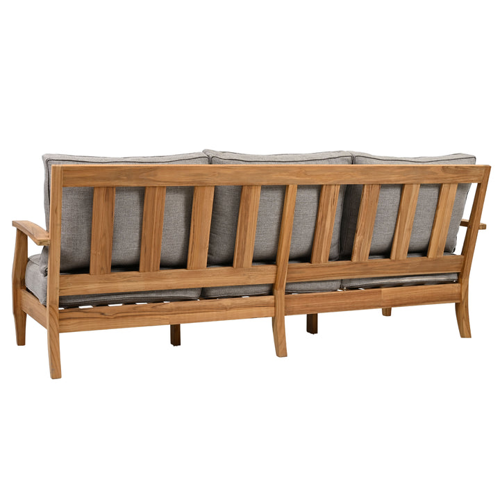 81.5"W x 35"D x 32.1"H / Natural Teak/Taupe