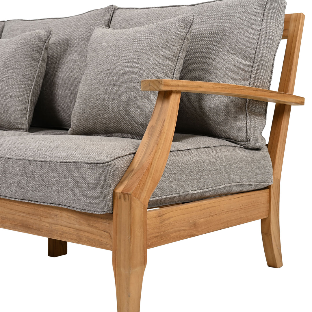 81.5"W x 35"D x 32.1"H / Natural Teak/Taupe