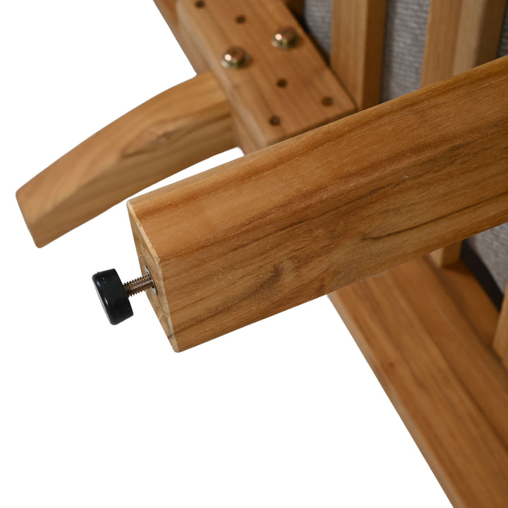 81.5"W x 35"D x 32.1"H / Natural Teak/Taupe