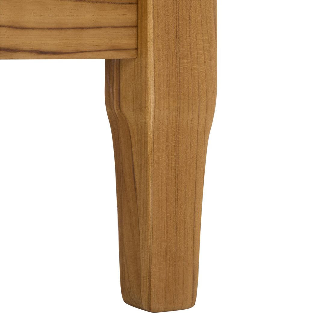 81.5"W x 35"D x 32.1"H / Natural Teak/Navy